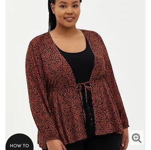 Cheetah Front Kimono